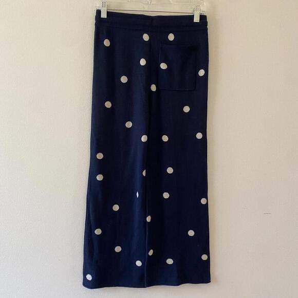 MADEWELL navy and white polka dot straight leg knit pant - Picture 6 of 6